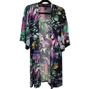 Clara Sunwoo ruana shawl floral XL